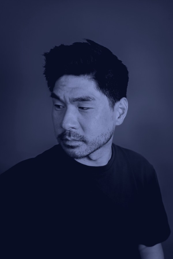 Stuart Kim — 01-down portrait, blue duotone treatment